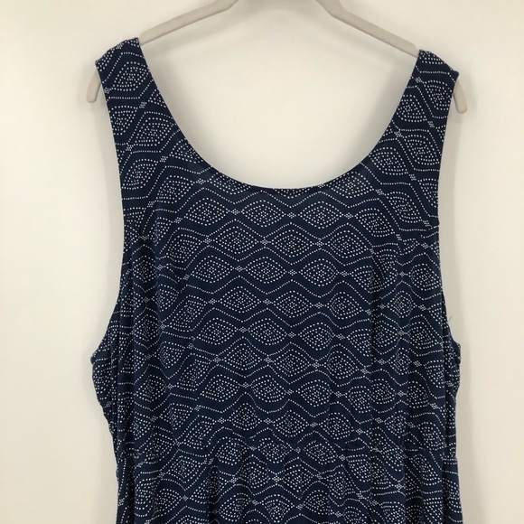 torrid 2X open back challis skater dress plus size Nagy blue 10839046 0685 - Picture 5 of 14